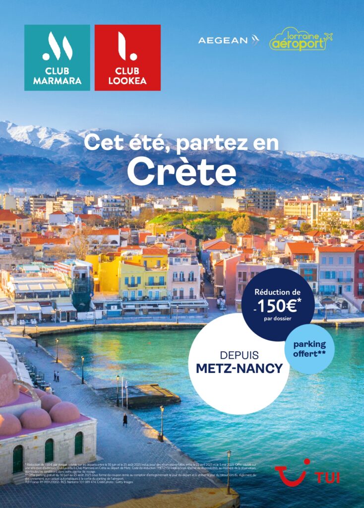 Crète depuis Lorraine Aéroport