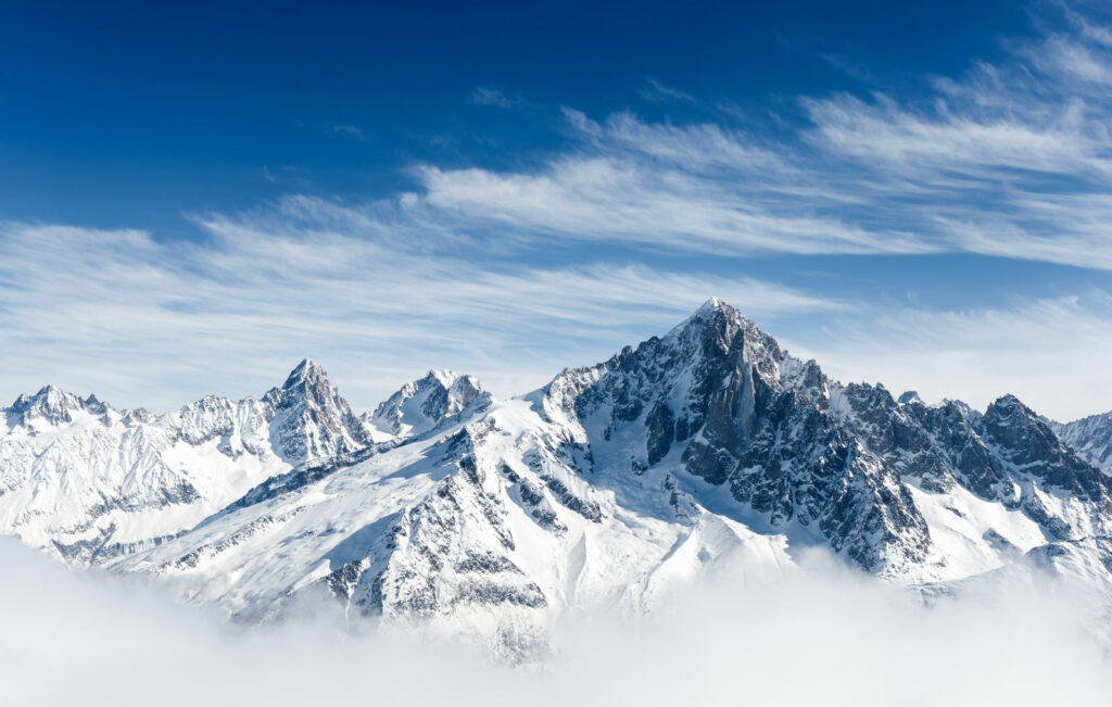 les alpes en neige - france