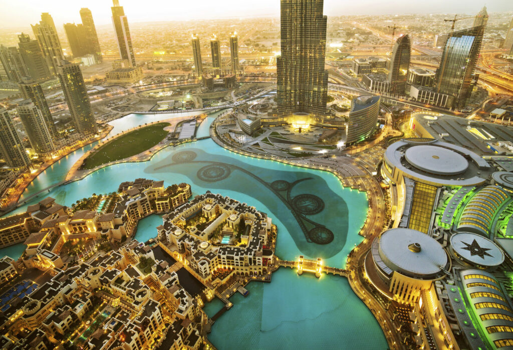 Merveilles de Dubaï - vue aérienne