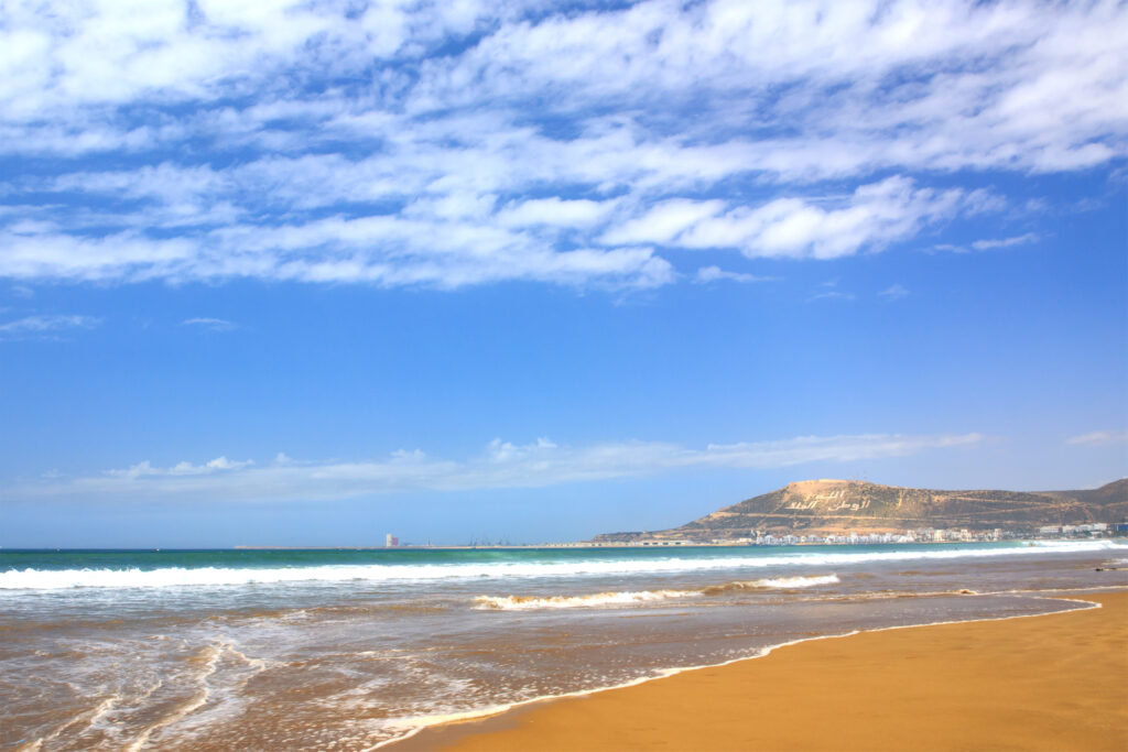 Plage d'Agadir au Maroc