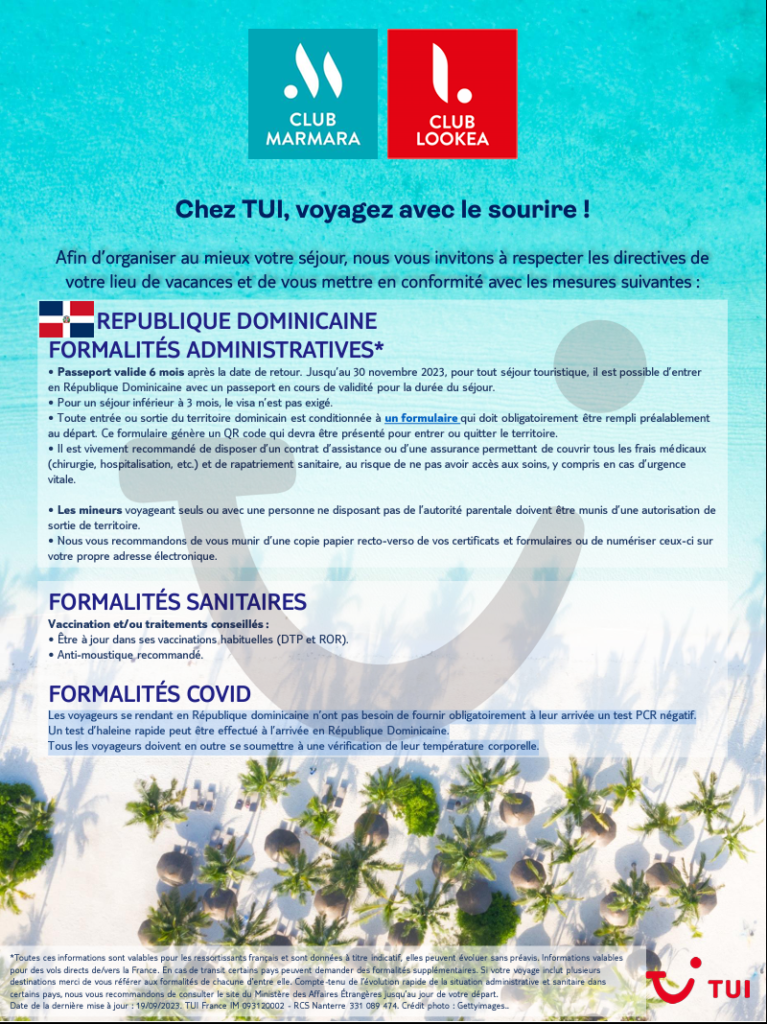Formalités pour voyager en République dominicaine