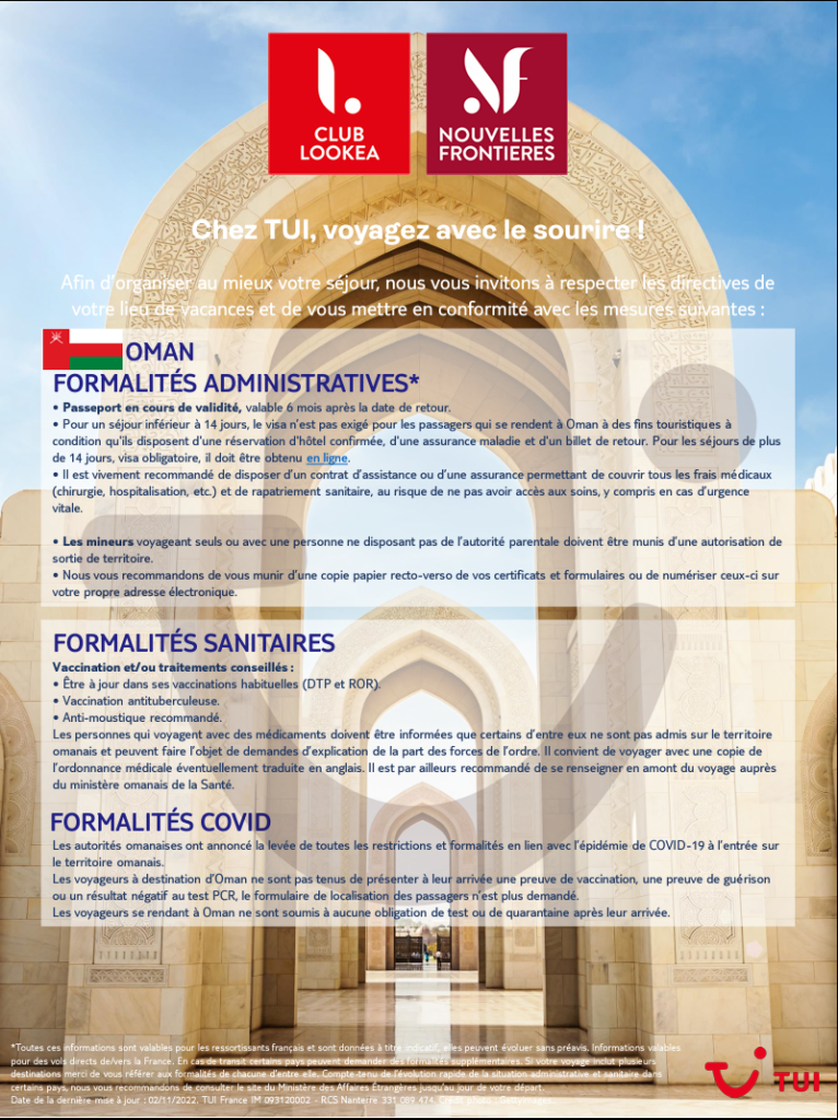 formalités voyage Oman
