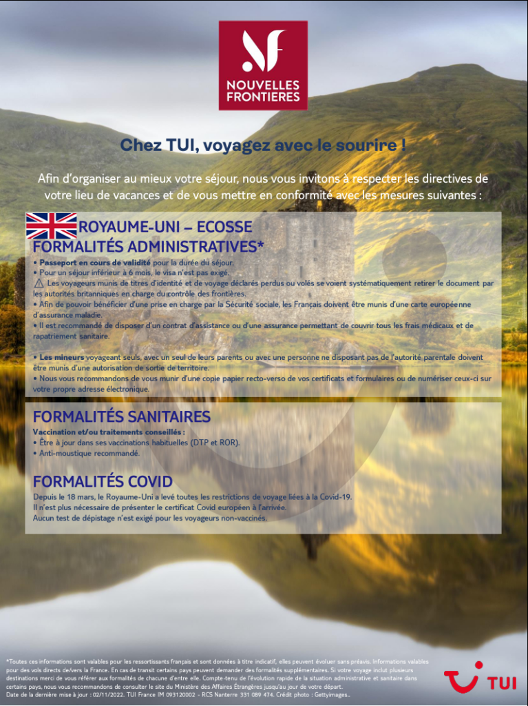 PDF formalités voyage Royaume-Uni