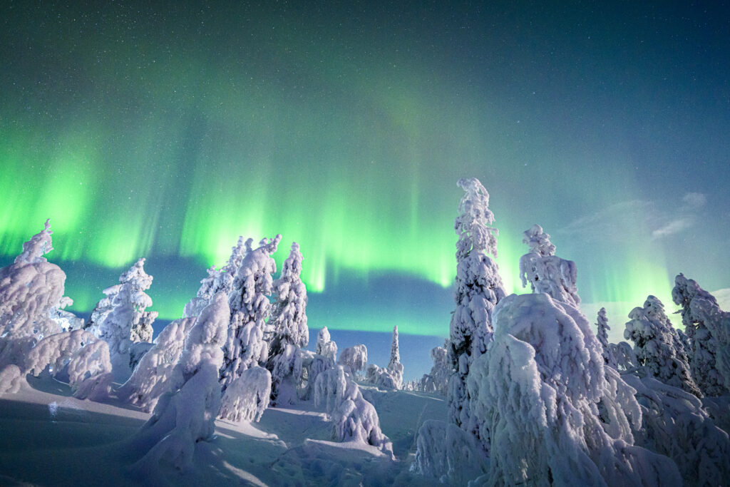 Aurores boréales en Islande