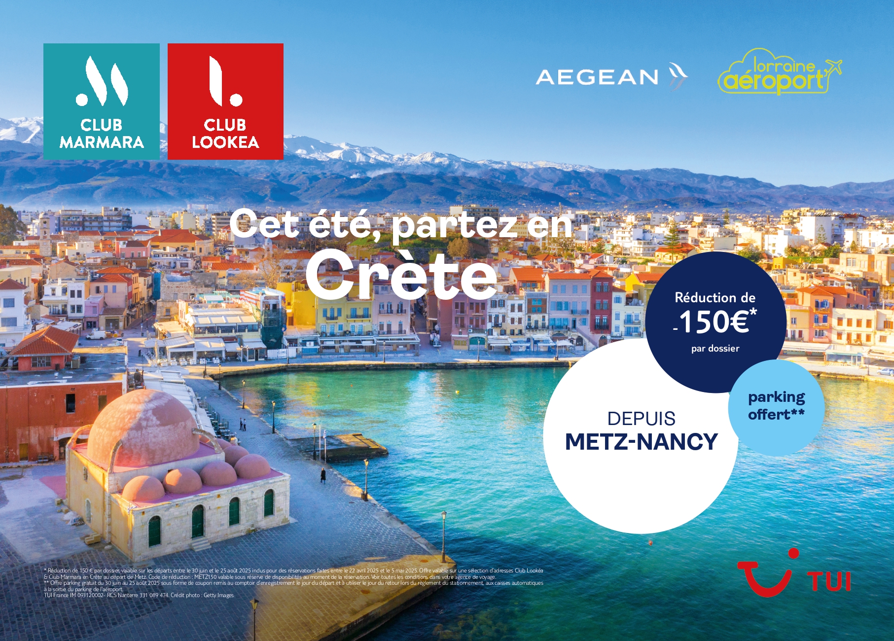 Crète depuis Lorraine Aéroport